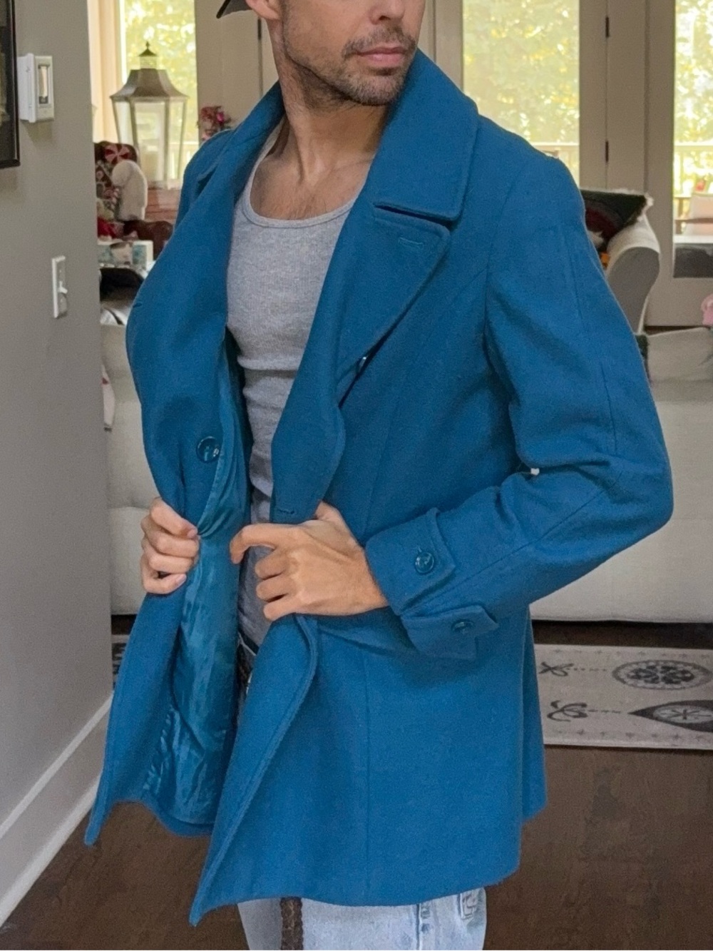 Coldwater Creek Blue Wool Blend Peacoat 🩵